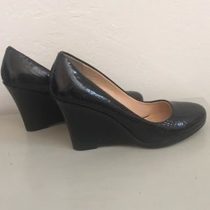 Cole Haan wedges, black patent leather, size 8.5